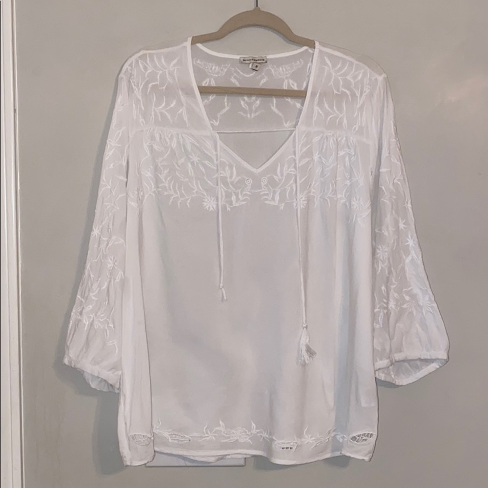 Mercer & Madison white flowing top sz. 1x
